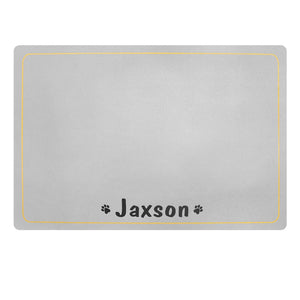 Gold Border Pet Place Mat - Personalised