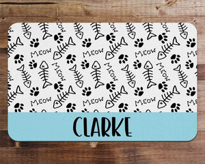 Fish Bones Pet Food Mat - Personalised