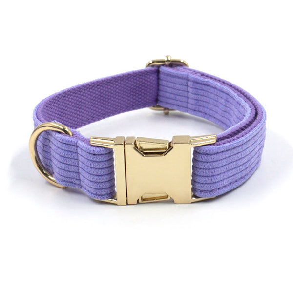 Load image into Gallery viewer, Corduroy Crush Lavender - Leash, Poop Bag Holder &amp; Personalised Collar
