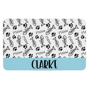 Fish Bones Pet Food Mat - Personalised