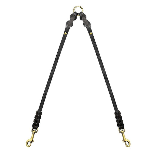 Load image into Gallery viewer, Leather double dog leash extender
