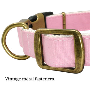 personalised pet collar with engraving pastel colour