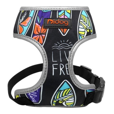 Malibu style dog harness with reflective detail