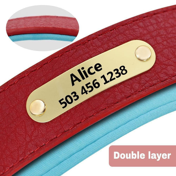 Load image into Gallery viewer, leather personalised dog collar engraved
