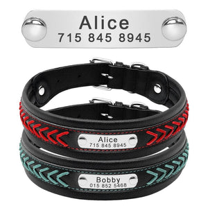 Colour Plait Wide - Personalised Collar