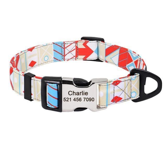 Personalised geometric dog collar