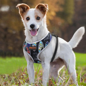 Malibu style dog harness with reflective detail