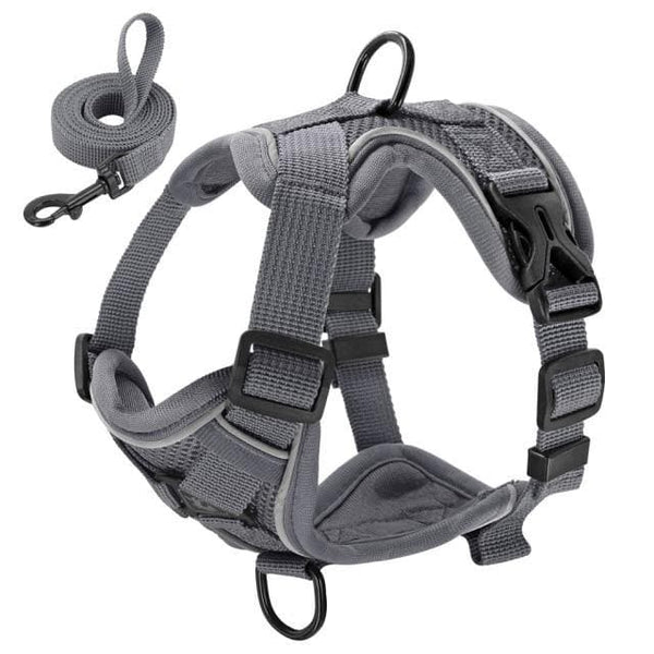 Load image into Gallery viewer, sturdy no pull dog harness grey
