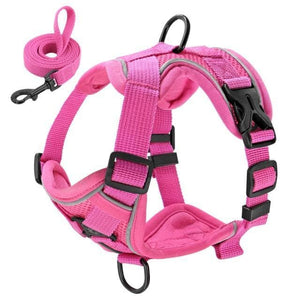 sturdy no pull dog harness pink