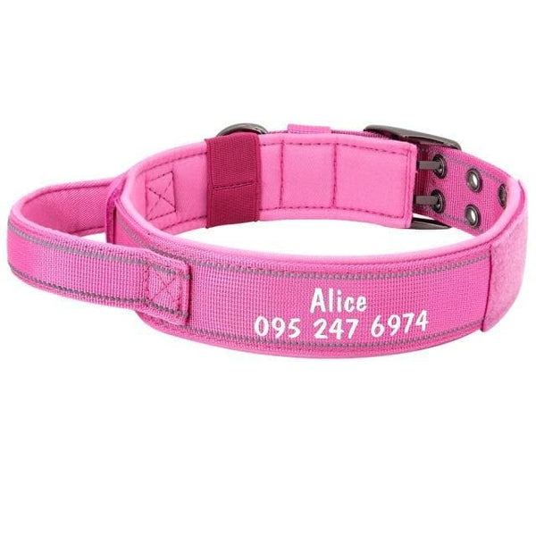 Load image into Gallery viewer, personalised dog collar with engraving of name and phone number
