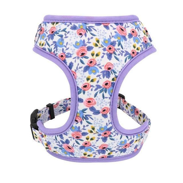 Load image into Gallery viewer, floral dog harness purple

