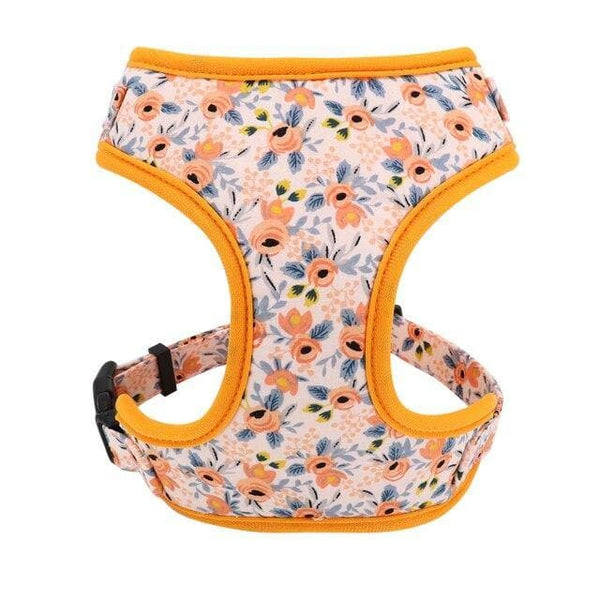 Load image into Gallery viewer, floral dog harness orange
